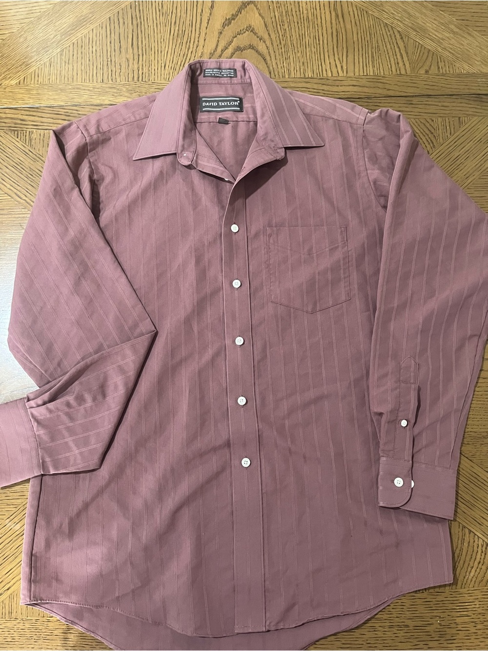David Taylor Men's Long-Sleeve Button-Up Shirt in Rose